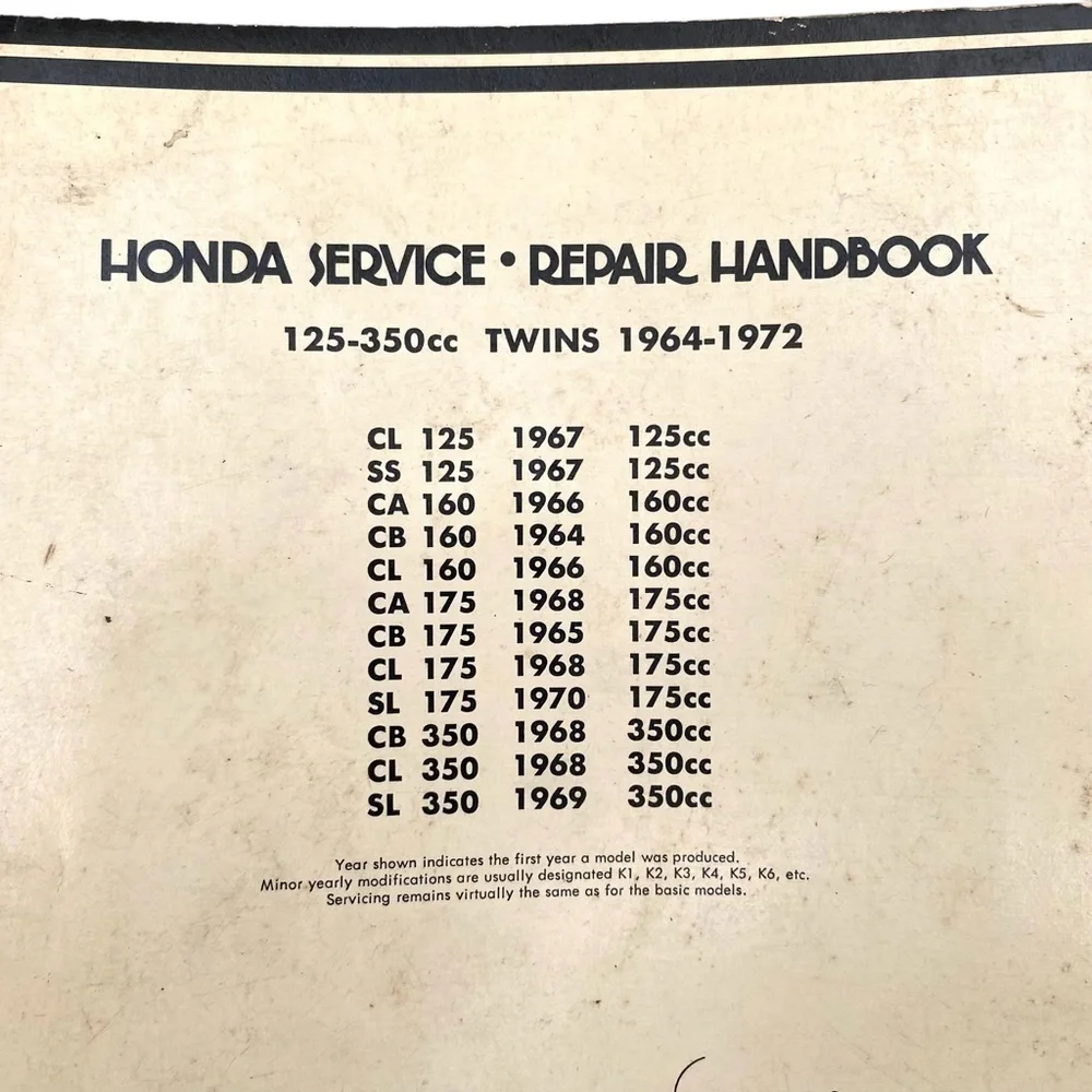 Vintage Honda Service Repair Handbook All 750 Models 1969-1971